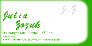 julia zozuk business card